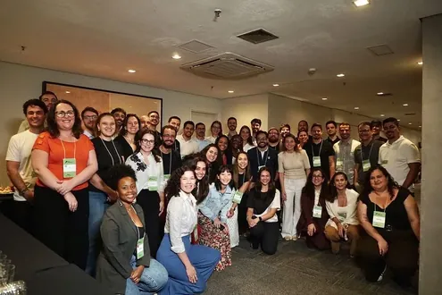 Turma reunida ao final do programa